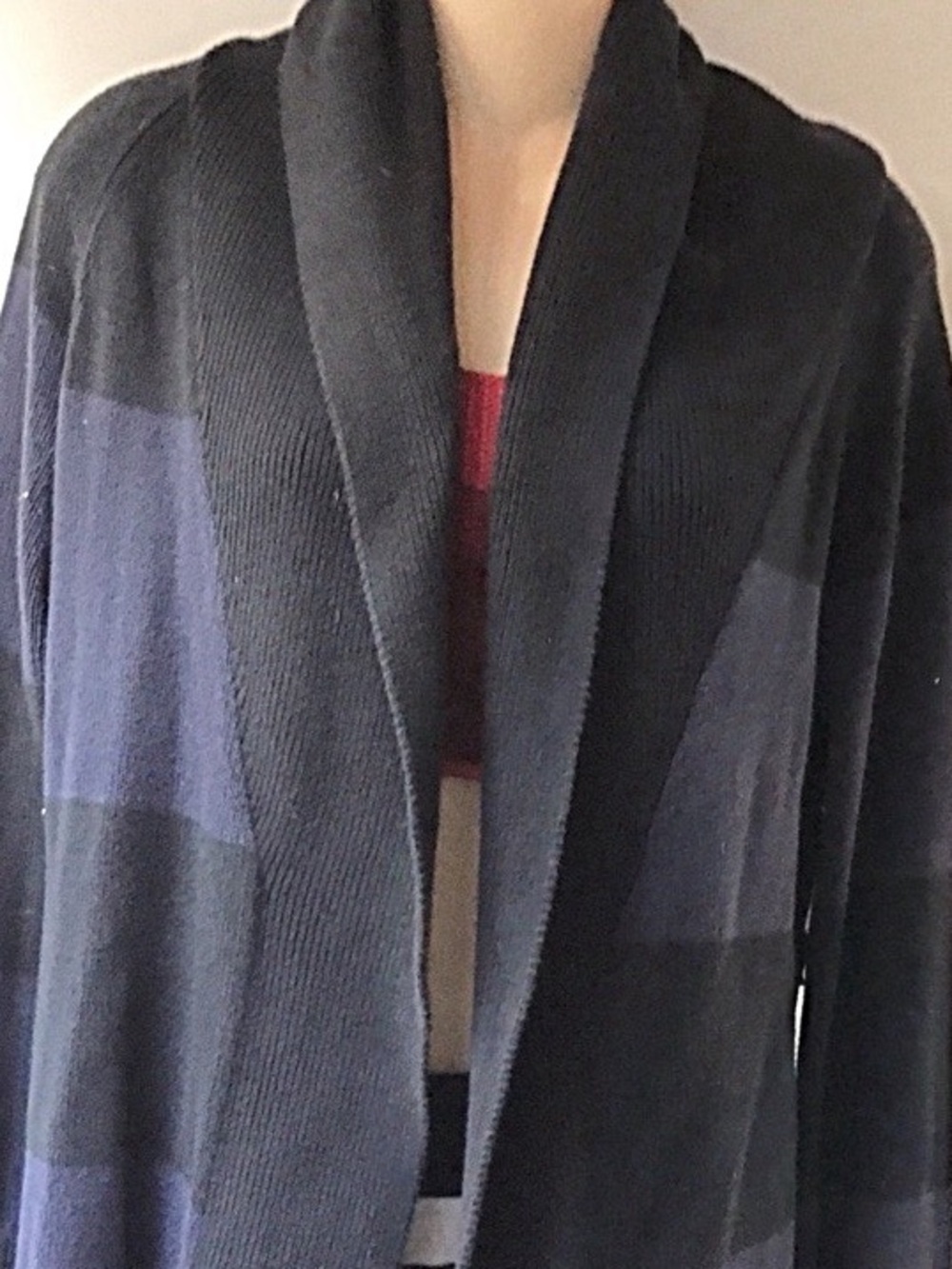 GAP Black Knit Open-Front Cardigan